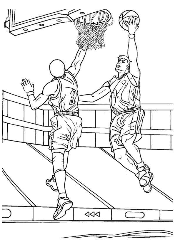 Print Basketbal kleurplaat