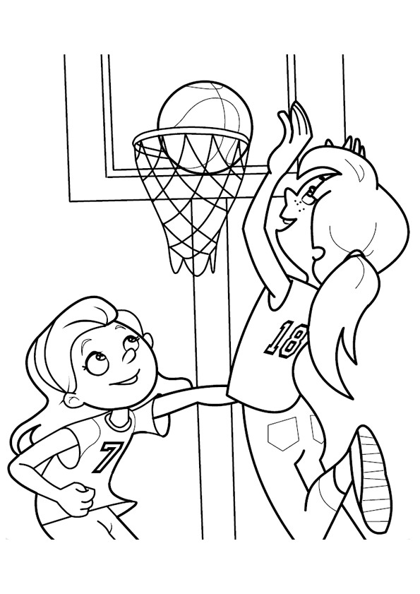 Print Basketbal kleurplaat
