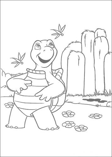 Verne, de schildpad, kleurplaat van Beesten bij de buren