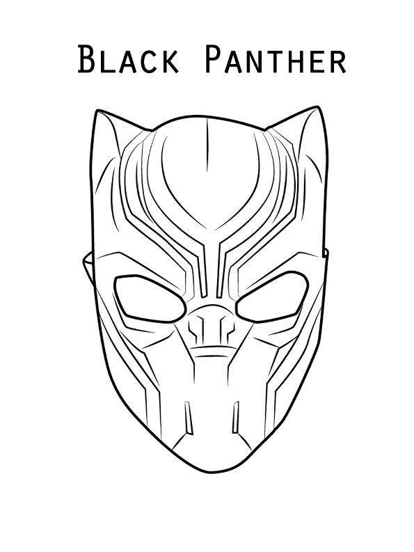Print Black Panther kleurplaat