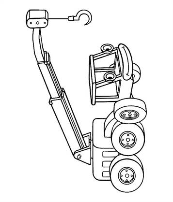 Liftie, de kraanwagen, kleurplaat van Bob de Bouwer