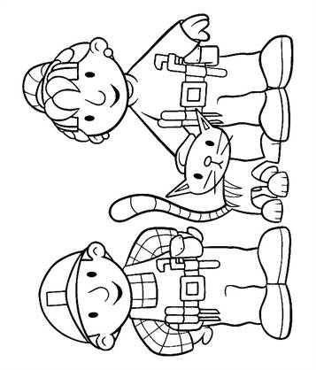 Bob, Wendy en Titus, kleurplaat van Bob de Bouwer
