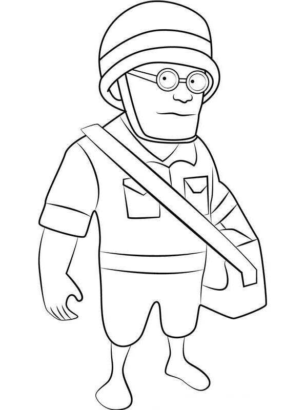 Medic, kleurplaat van Boom Beach