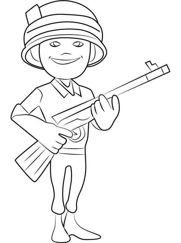 Rifleman, kleurplaat van Boom Beach