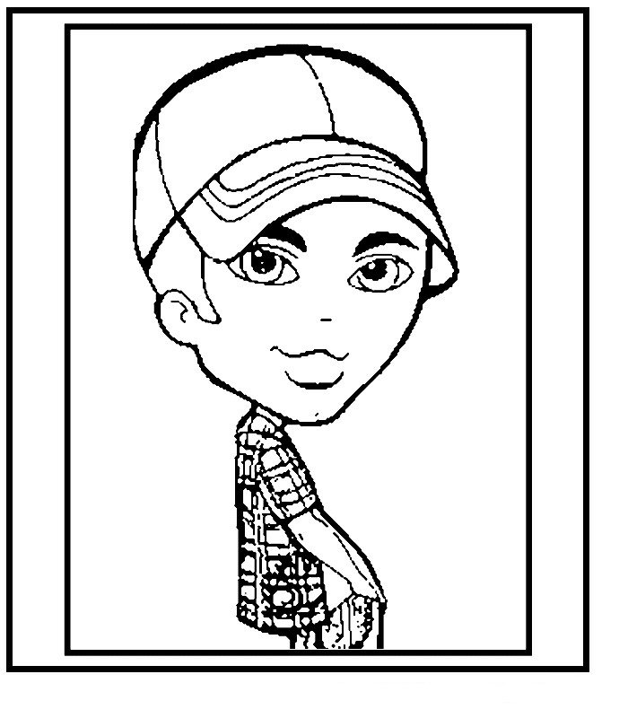 Bratz Boyz 8, kleurplaat van Bratz Boyz