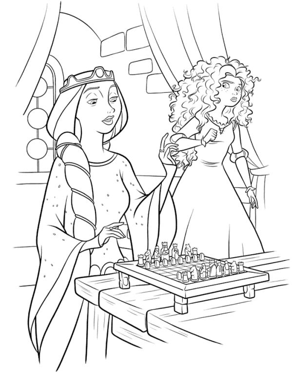 Chess, kleurplaat van Brave