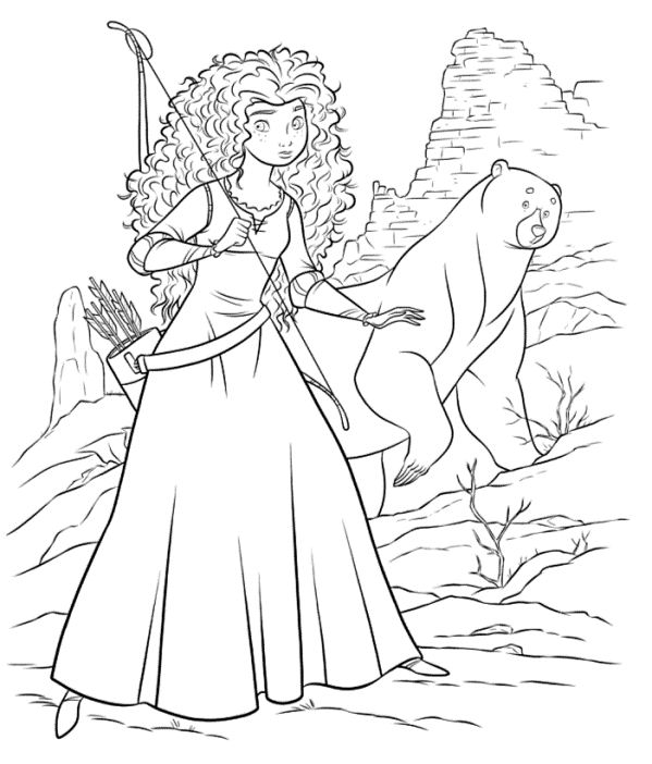Merida Bear, kleurplaat van Brave