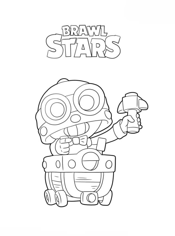 Carl Brawl Stars, kleurplaat van Brawl Stars