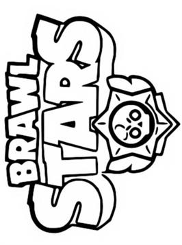 brawl stars logo, kleurplaat van Brawl Stars