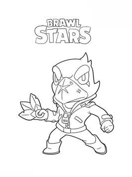 crow, kleurplaat van Brawl Stars