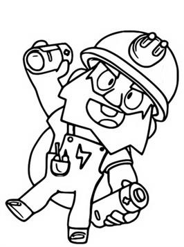 dynamike, kleurplaat van Brawl Stars