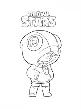 leon, kleurplaat van Brawl Stars