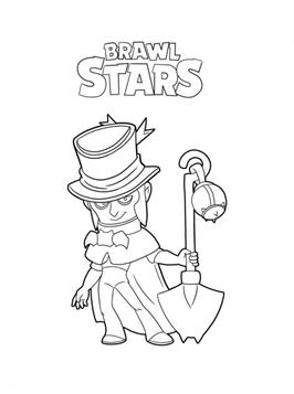 Mortis Brawl Stars, kleurplaat van Brawl Stars