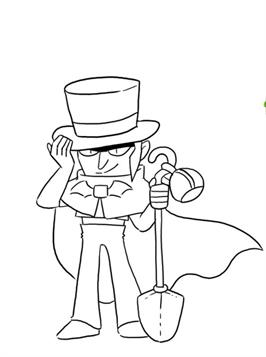 mortis, kleurplaat van Brawl Stars