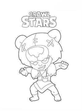 Nita, kleurplaat van Brawl Stars