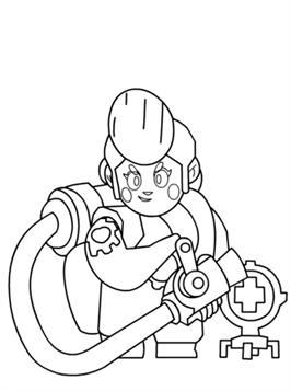 pam, kleurplaat van Brawl Stars