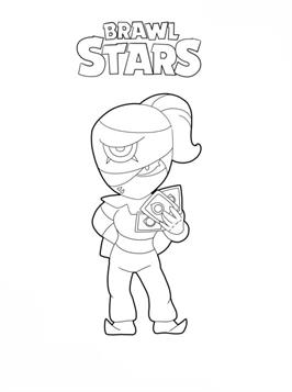 Tara, kleurplaat van Brawl Stars