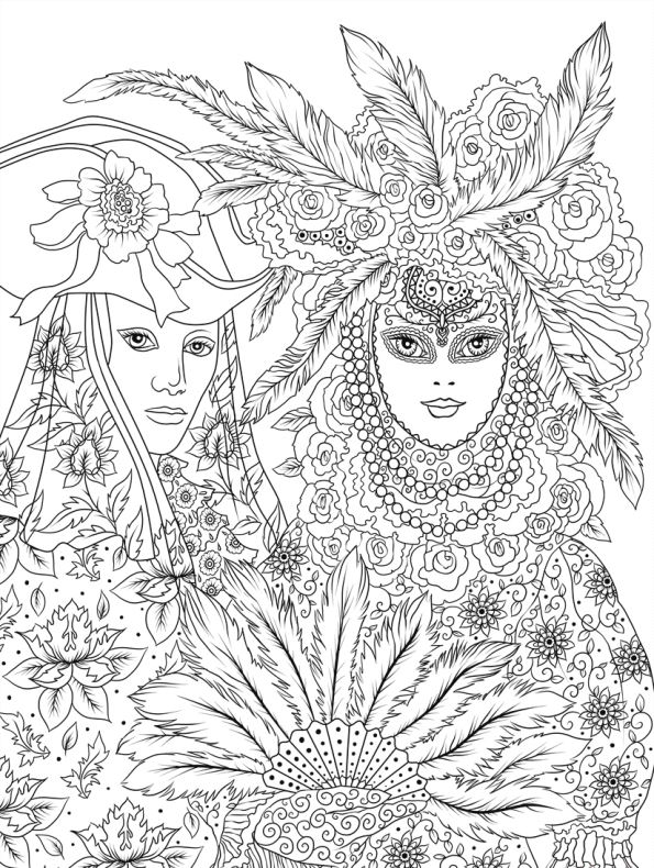 Carnival of venice, kleurplaat van Carnaval internationaal
