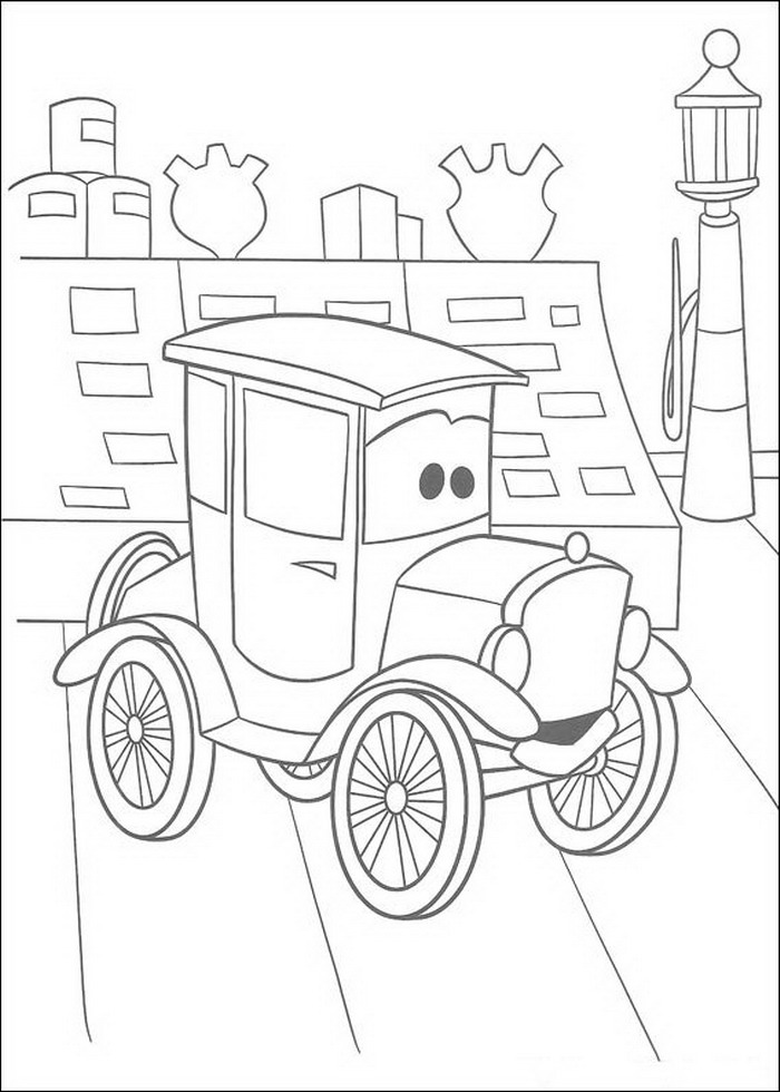 Cars, kleurplaat van Cars (Pixar)