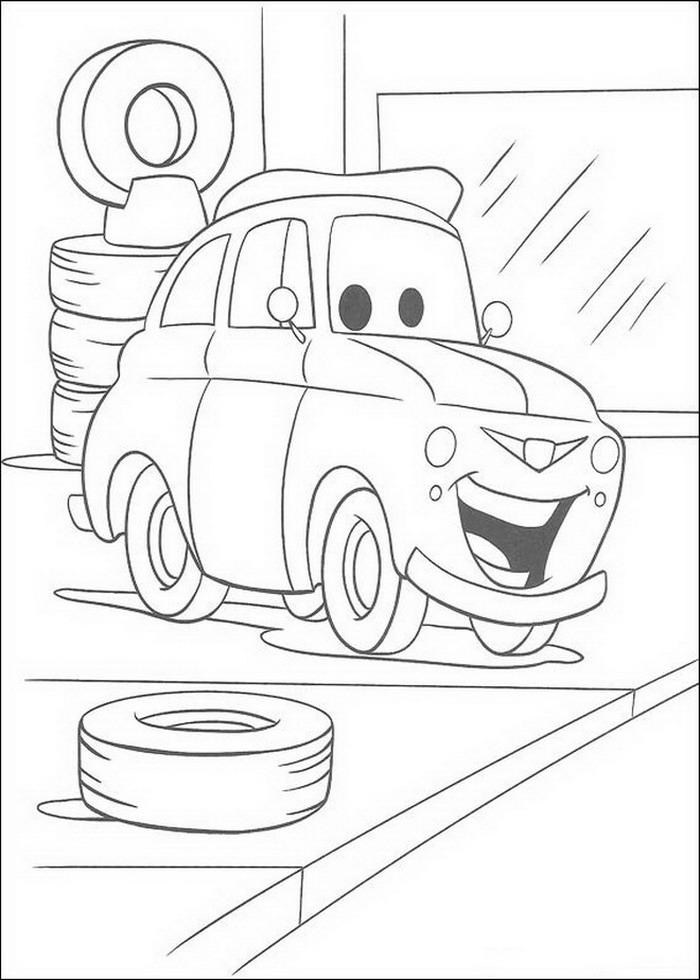 Luigi 1, kleurplaat van Cars (Pixar)