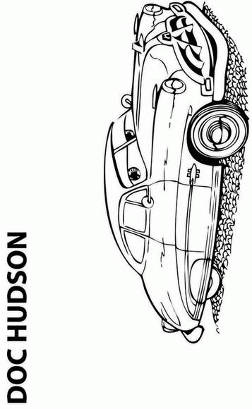 Doc Hudson, kleurplaat van Cars (Pixar)
