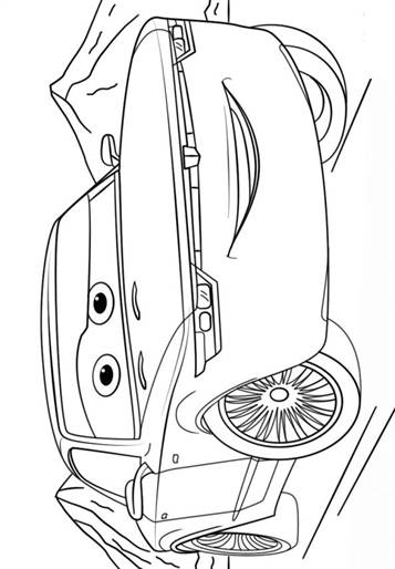 bob sterling, kleurplaat van Cars 3