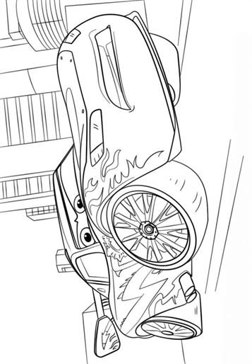 lightning mcqueen 2, kleurplaat van Cars 3