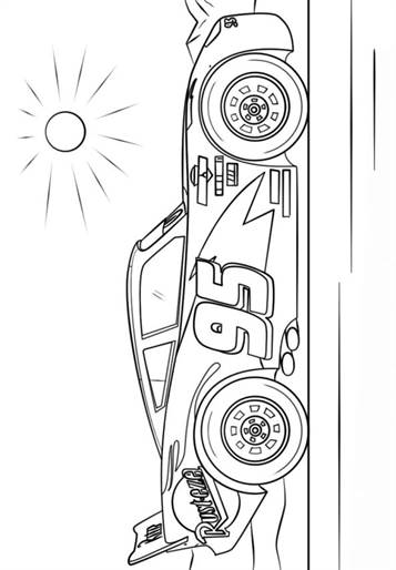lightning, kleurplaat van Cars 3
