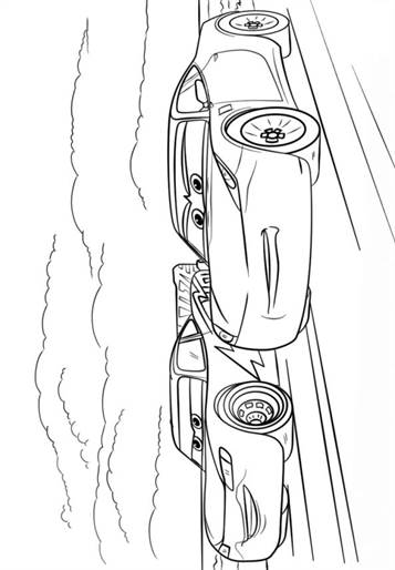 mcqueen ramirez, kleurplaat van Cars 3