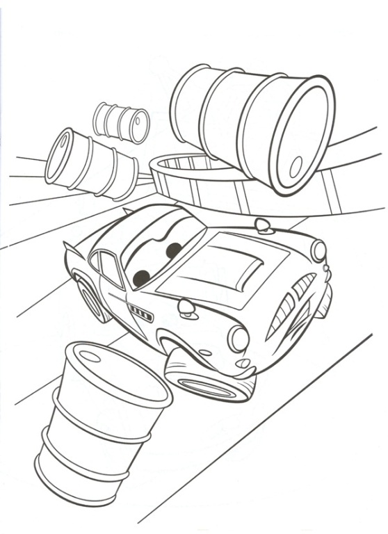 Finn McMissle 1, kleurplaat van Cars 2