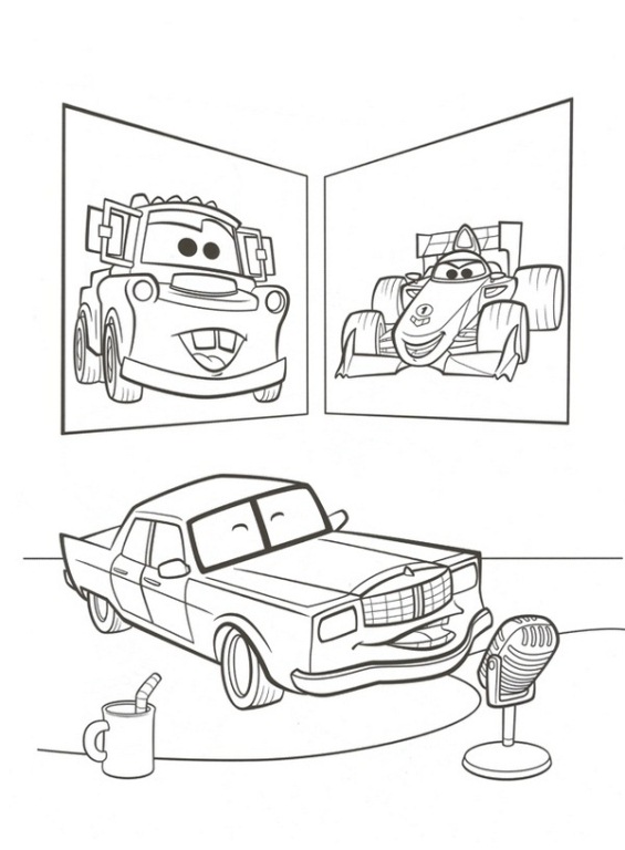 Cars 2 2, kleurplaat van Cars 2