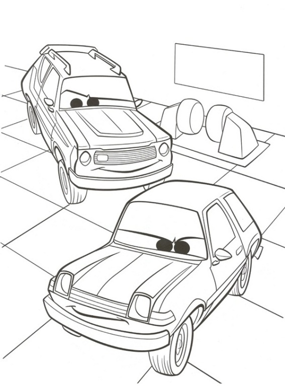 Cars 2 4, kleurplaat van Cars 2