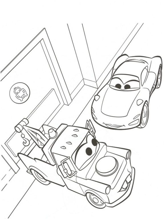 Cars 2 5, kleurplaat van Cars 2