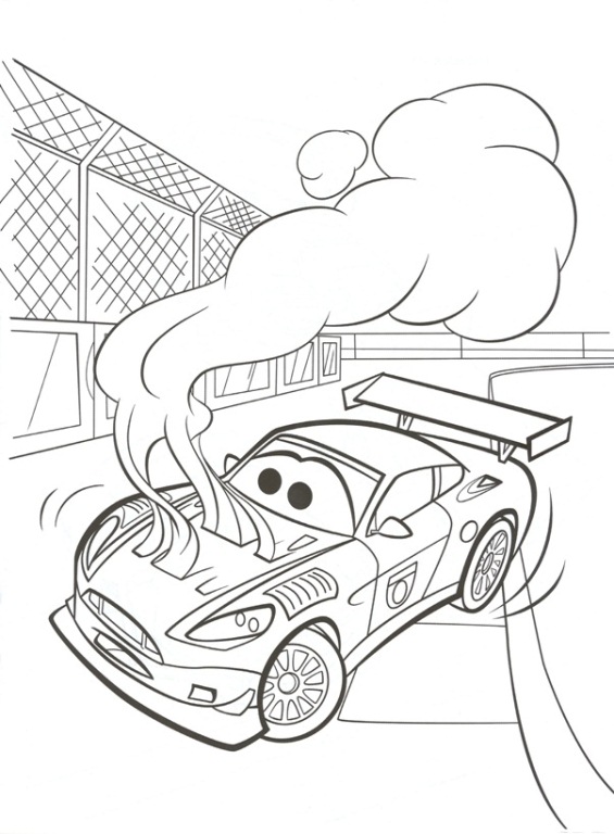 Cars 2 6, kleurplaat van Cars 2