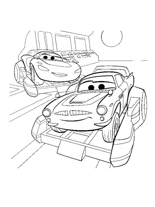 Cars 2 7, kleurplaat van Cars 2