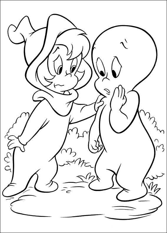 Wendy troost Casper, kleurplaat van Casper het vriendelijke spookje