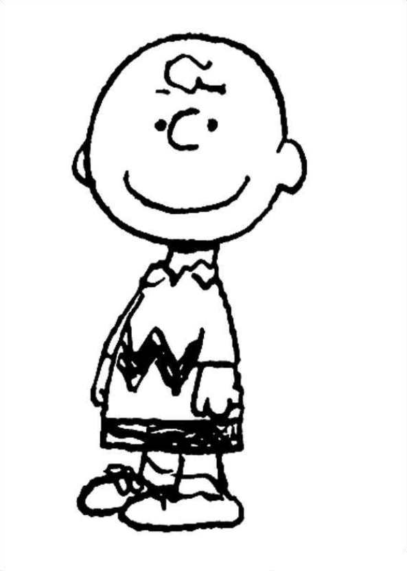 charlie brown 2, kleurplaat van Charlie Brown