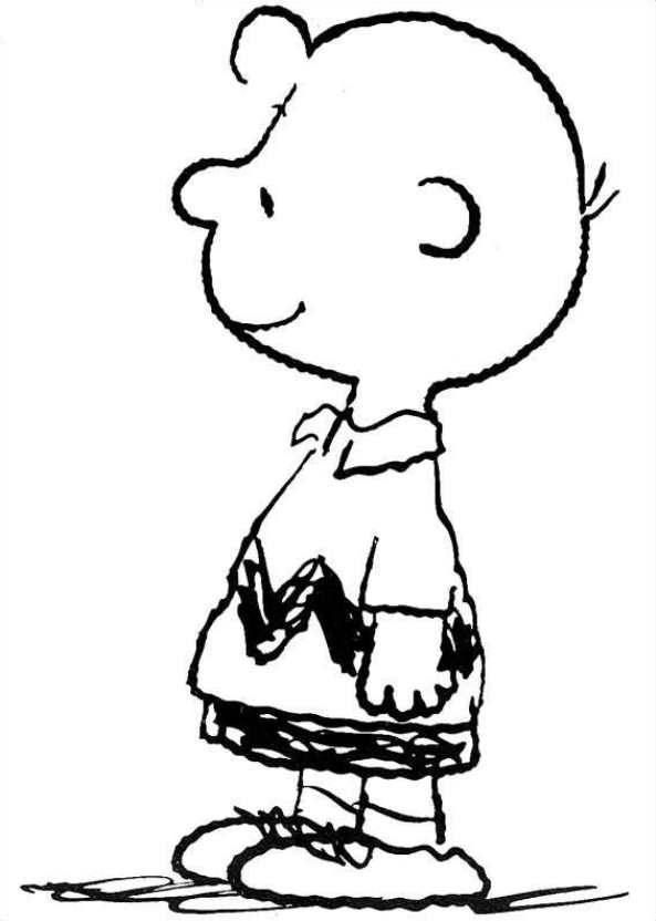 charlie brown, kleurplaat van Charlie Brown