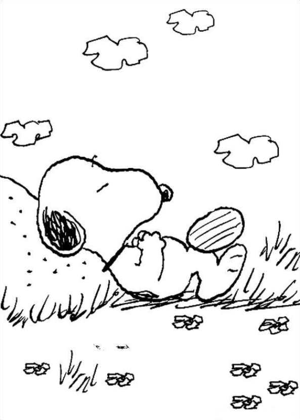 snoopy 2, kleurplaat van Charlie Brown