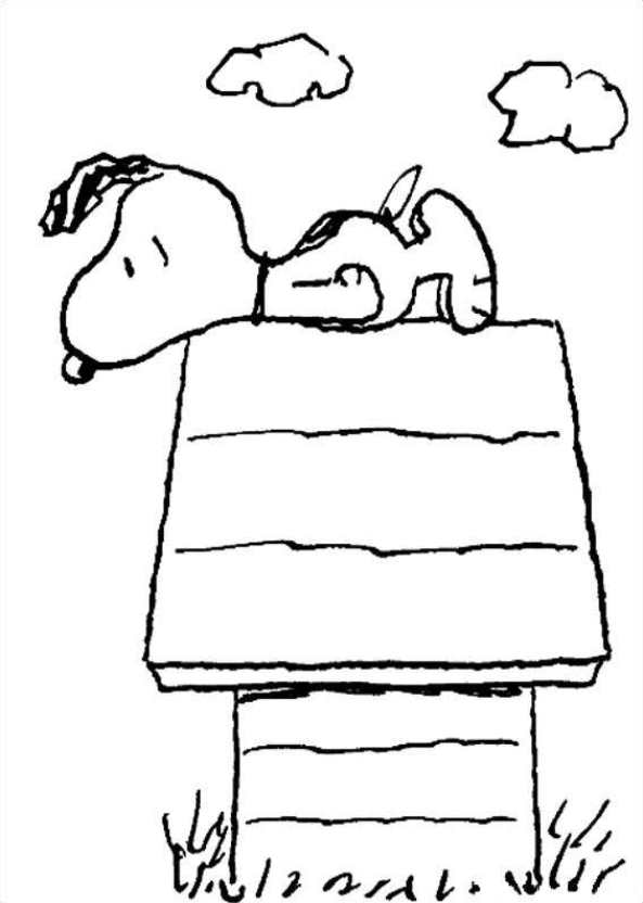 snoopy 3, kleurplaat van Charlie Brown