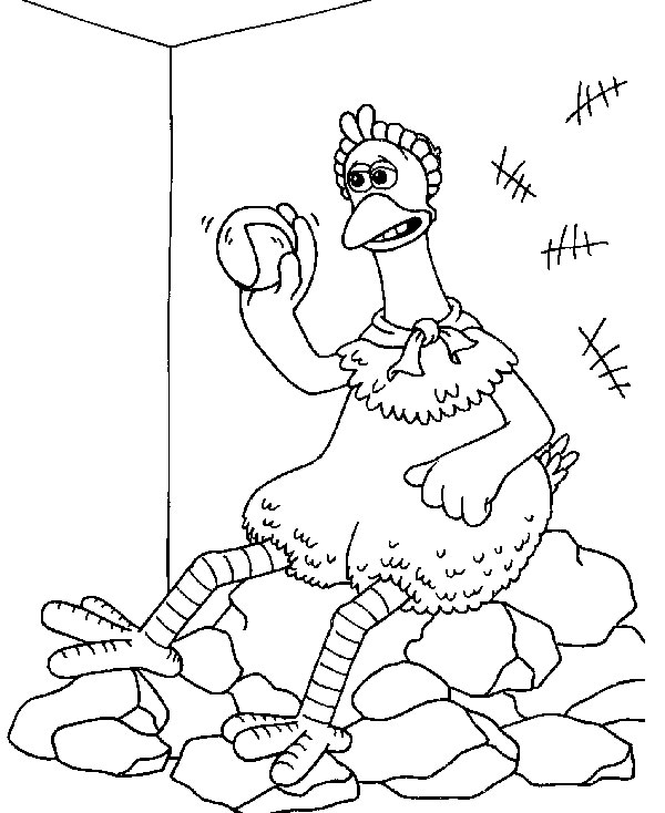 Chicken Run 7, kleurplaat van Chicken Run