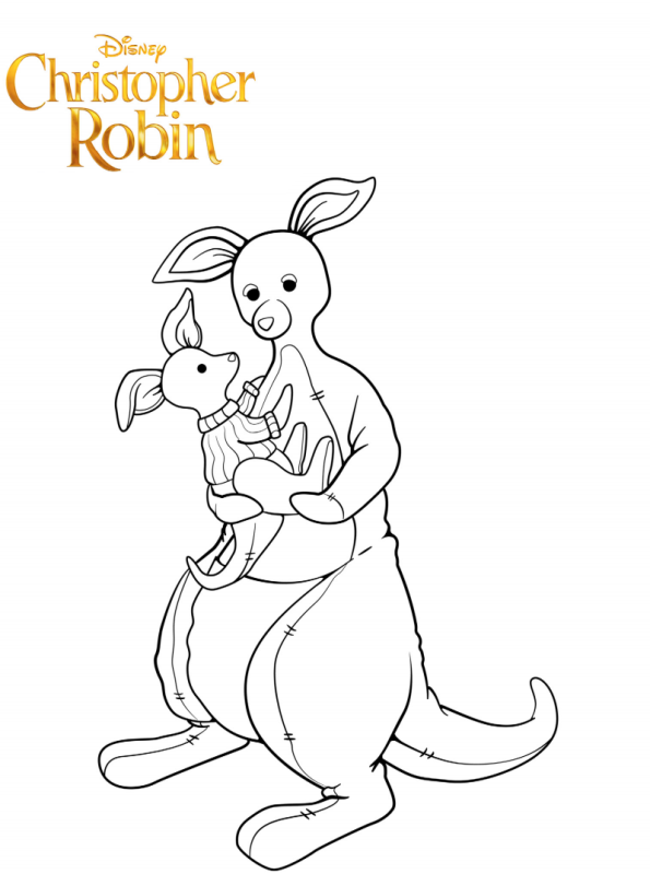 Kanga Roo, kleurplaat van Christopher Robinson