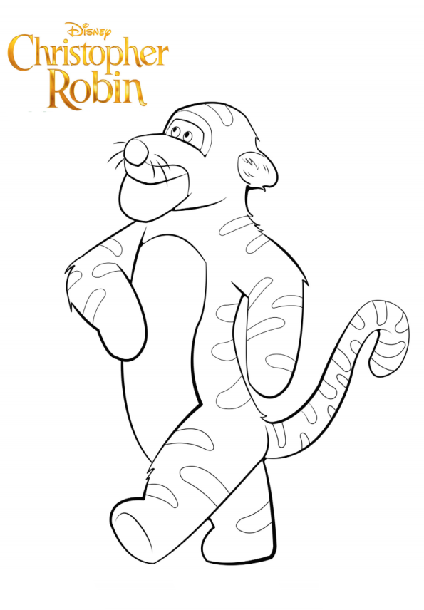 Tigger, kleurplaat van Christopher Robinson