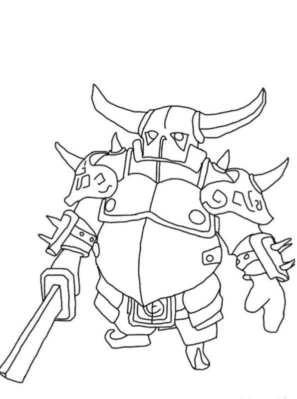 pekka, kleurplaat van Clash of Clans