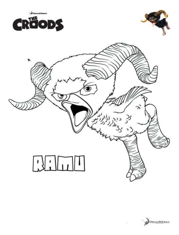 Ramu, kleurplaat van Croods