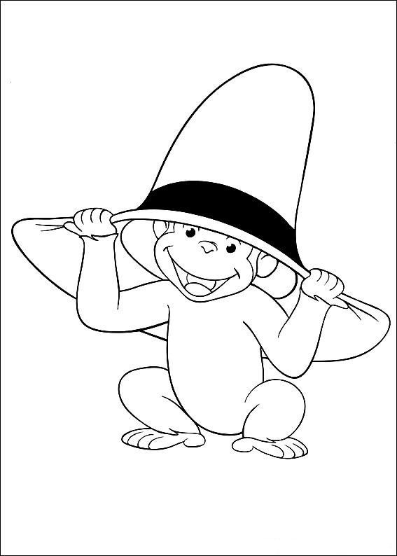 Curious George 12, kleurplaat van Curious George