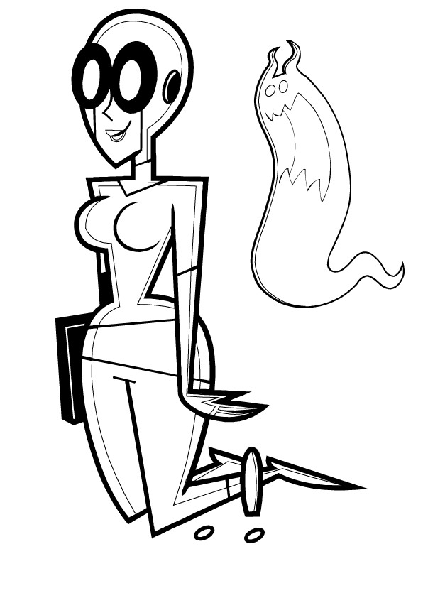 Danny Phantom 5, kleurplaat van Danny Phantom
