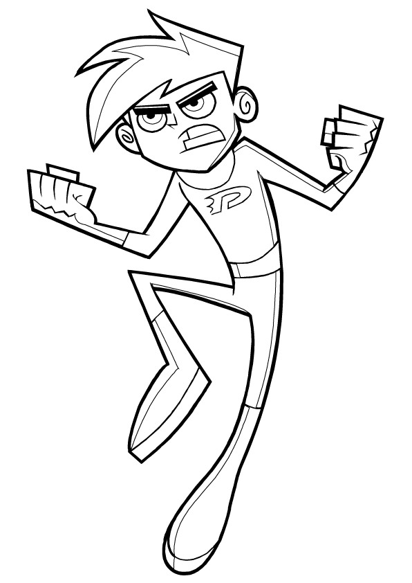 Danny Phantom 8, kleurplaat van Danny Phantom