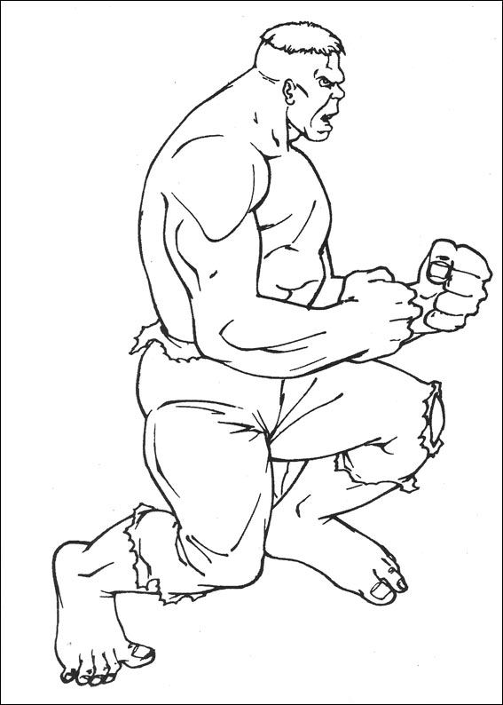 Hulk 3, kleurplaat van Hulk