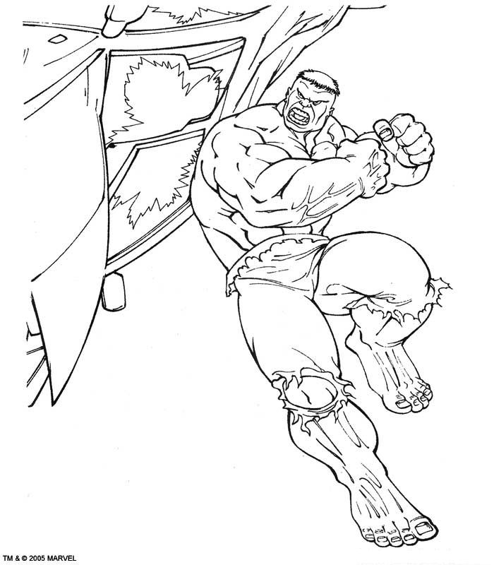 Hulk 7, kleurplaat van Hulk
